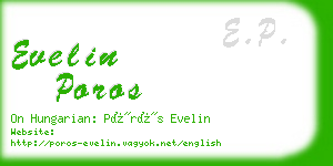 evelin poros business card